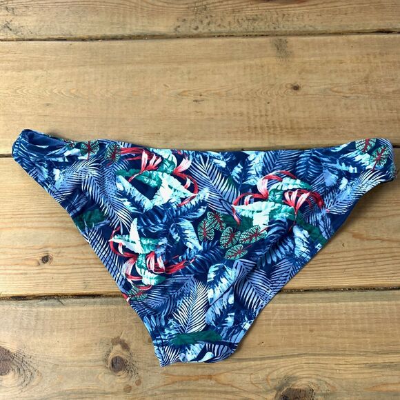 Cikada Australia Off Shoulder Bikini Set Blue Tropical Floral Swim Womens US 8 - Picture 7 of 8